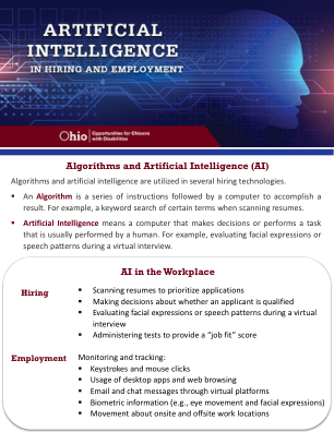 算法和人工智能 (AI) 工作场所中的人工智能
